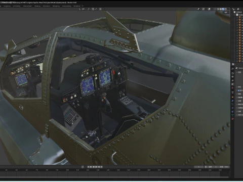 Boeing AH-64D Longbow Apache Attack Helicopter 3D Model
