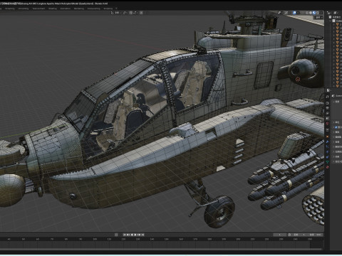 Boeing AH-64D Longbow Apache Attack Helicopter 3Dモデル