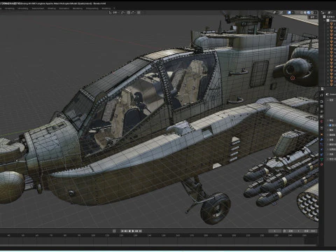 Boeing AH-64D Longbow Apache Attack Helicopter 3D Model