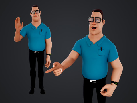Cartoon Man Modelo 3D