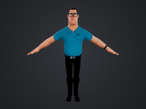 Cartoon Man 3D Model
