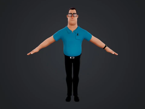 Cartoon Man 3D Model