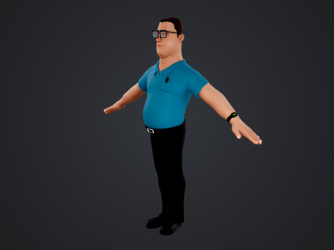 Cartoon Man 3D Model