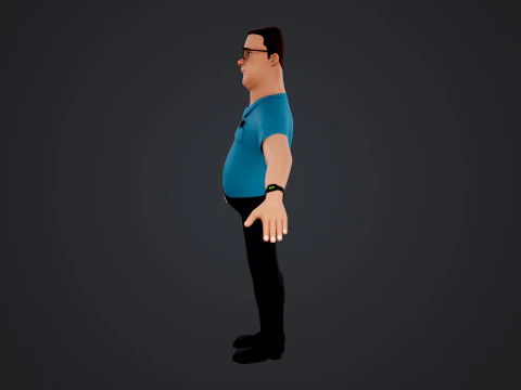 Cartoon Man 3D Model