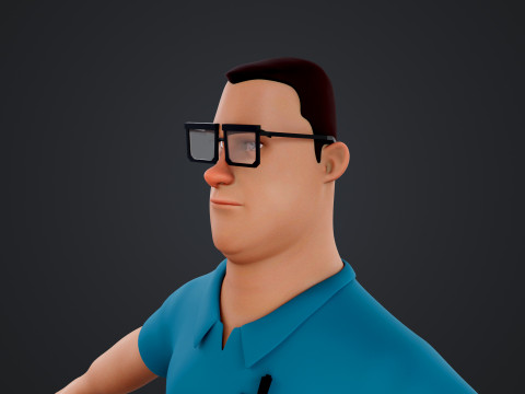 Cartoon Man 3D Model