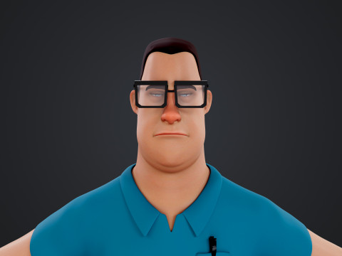 Cartoon Man 3D Model