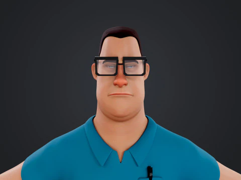 Cartoon Man 3D Model
