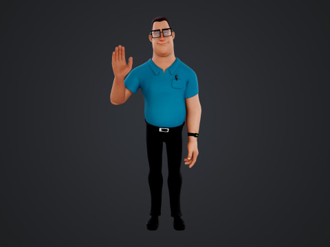 Cartoon Man 3D Model