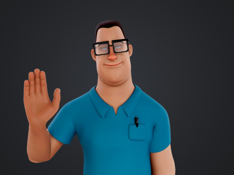 Cartoon Man 3D Model