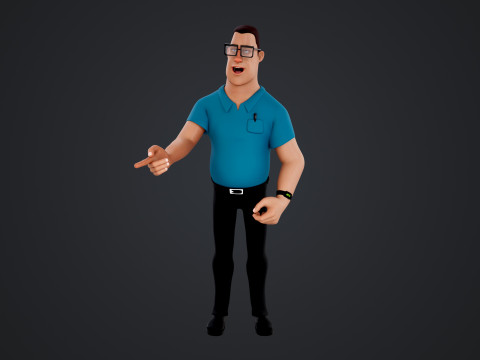 Cartoon Man 3D Model