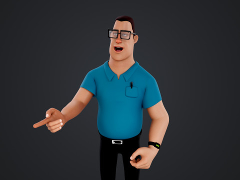 Cartoon Man 3D Model