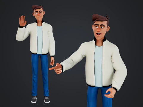 Uomo dei cartoni animati Modello 3D