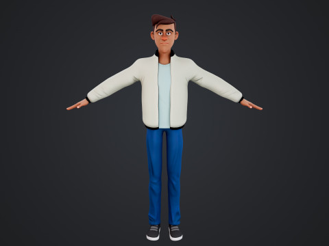 Cartoon Man 3D मॉडल