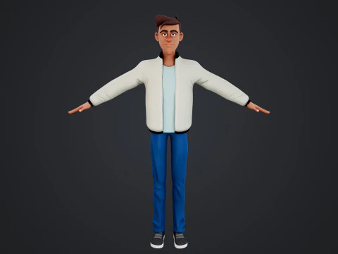 Cartoon Man 3D Model
