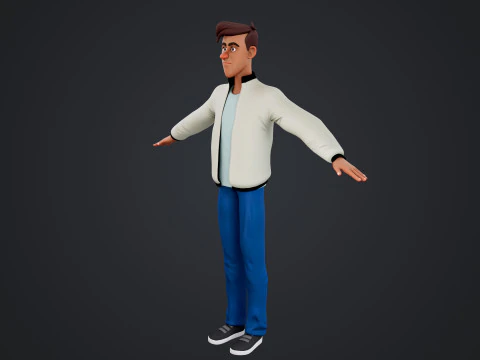 Cartoon Man 3D Model