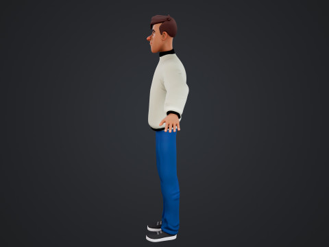 Cartoon Man 3D मॉडल