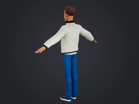 Cartoon Man 3D Model