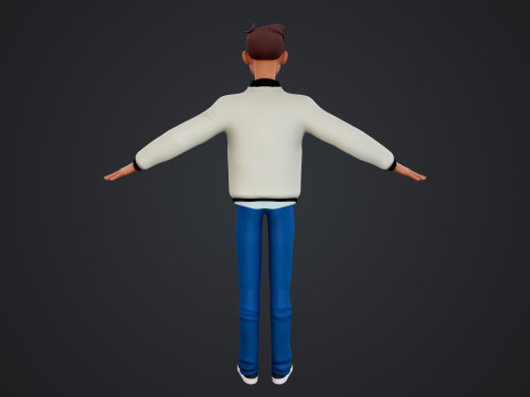 Cartoon Man 3D मॉडल