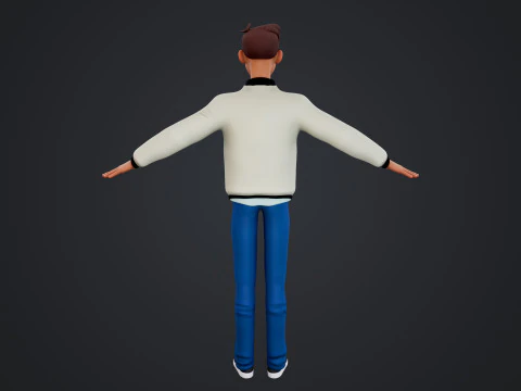 Cartoon Man 3D Model