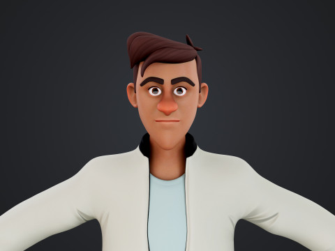 Cartoon Man 3D मॉडल