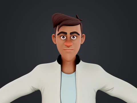 Cartoon Man 3D Model