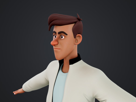 Cartoon Man 3D मॉडल