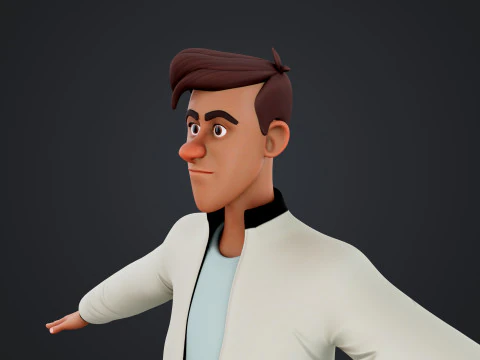 Cartoon Man 3D Model