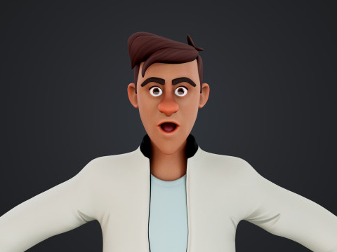 Cartoon Man 3D मॉडल