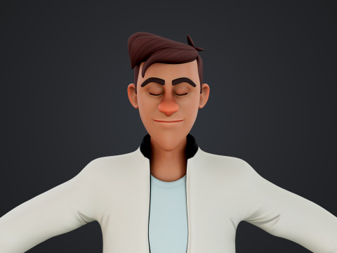 Cartoon Man 3D मॉडल