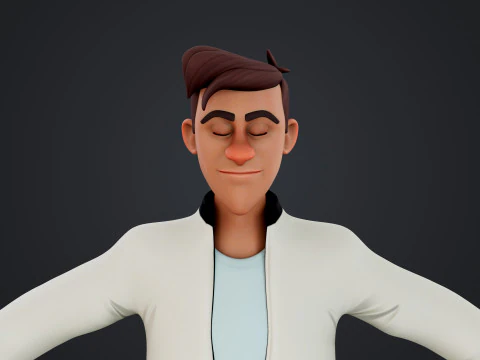 Cartoon Man 3D Model