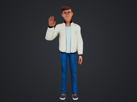 Cartoon Man 3D मॉडल