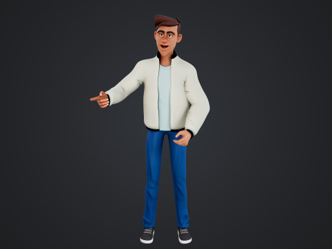 Cartoon Man 3D मॉडल