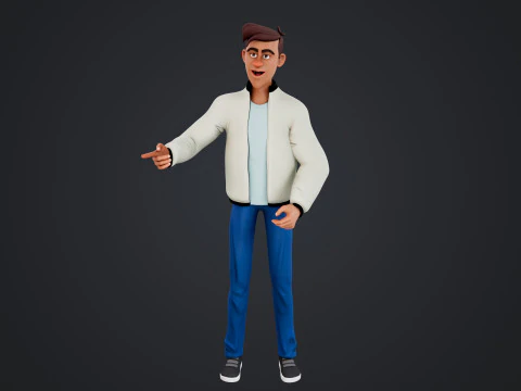 Cartoon Man 3D Model