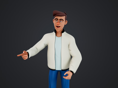 Cartoon Man 3D मॉडल