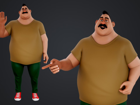 Cartoon Man 3D Model