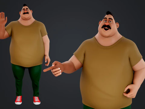 Uomo dei cartoni animati Modello 3D