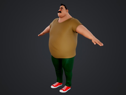 Cartoon Man 3D Модель