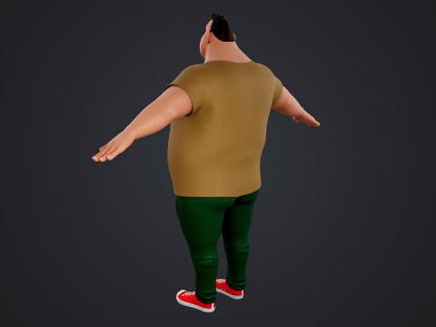 Cartoon Man 3D Модель