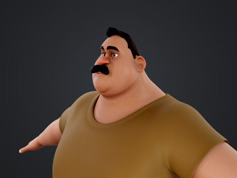 Cartoon Man 3D Модель