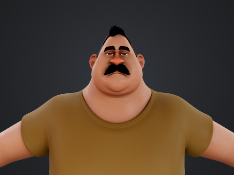 Cartoon Man 3D Модель