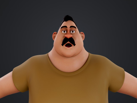 Cartoon Man 3D Модель