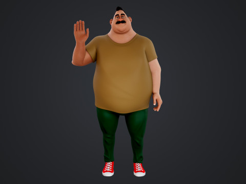 Cartoon Man 3D Модель