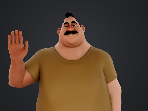 Cartoon Man 3D Модель