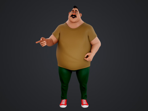 Cartoon Man 3D Модель