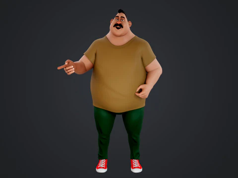 Cartoon Man 3D Model