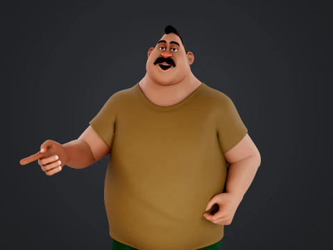 Cartoon Man 3D Model