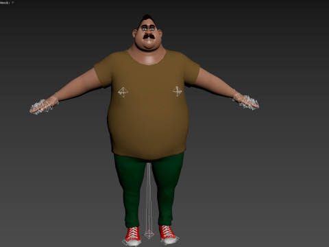 Cartoon Man 3D Модель