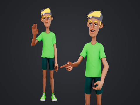 Cartoon Man Model 3D