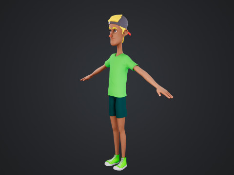 Cartoon Man 3D-Modell