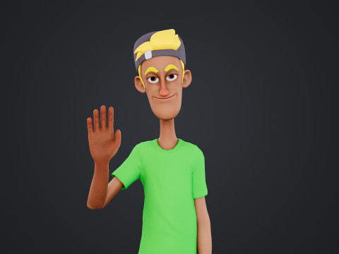 Cartoon Man 3D-Modell